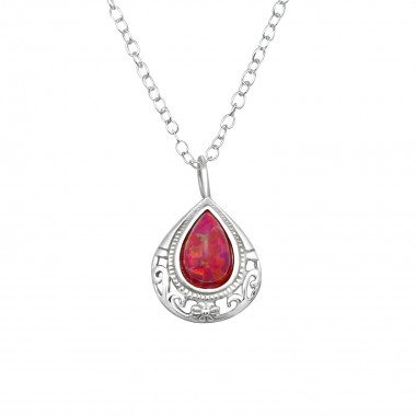 Pear - 925 Sterling Silver Necklaces with Stones SD36832