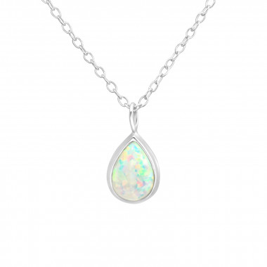 Teardrop - 925 Sterling Silver Necklaces with Stones SD36833