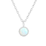 Round - 925 Sterling Silver Necklaces with Stones SD37276