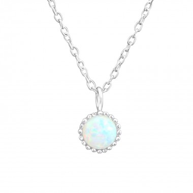 Round - 925 Sterling Silver Necklaces with Stones SD37276