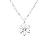 Snowflake - 925 Sterling Silver Necklaces with Stones SD37560