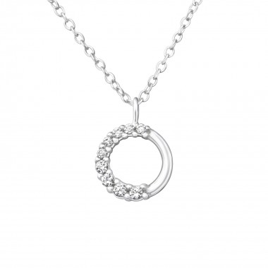 Circle - 925 Sterling Silver Necklaces with Stones SD37633