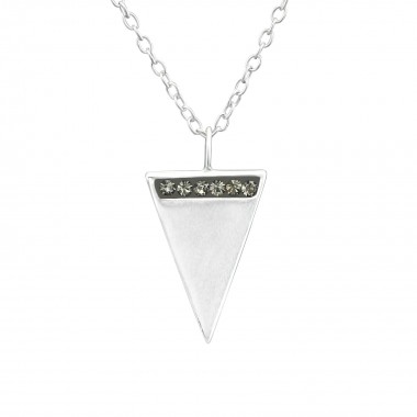 Triangle - 925 Sterling Silver Necklaces with Stones SD37637