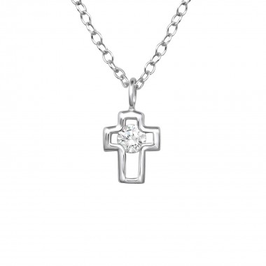 Cross - 925 Sterling Silver Necklaces with Stones SD37999