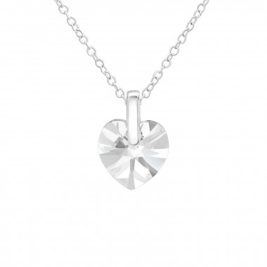 Heart - 925 Sterling Silver Necklaces with Stones SD38047