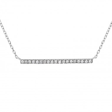 Bar - 925 Sterling Silver Necklaces with Stones SD38050