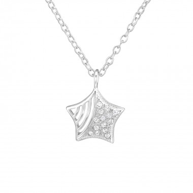 Star - 925 Sterling Silver Necklaces with Stones SD38252