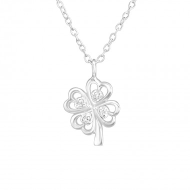 Lucky Clover - 925 Sterling Silver Necklaces with Stones SD38253