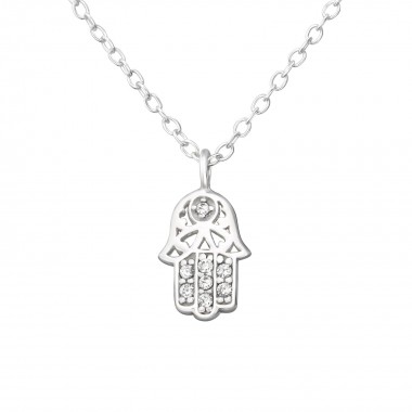 Hamsa - 925 Sterling Silver Necklaces with Stones SD38278