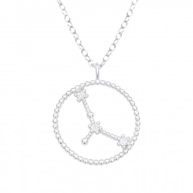 Cancer Zodiac Sign - 925 Sterling Silver Necklaces with Stones SD38841