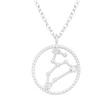 Leo Zodiac Sign - 925 Sterling Silver Necklaces with Stones SD38849