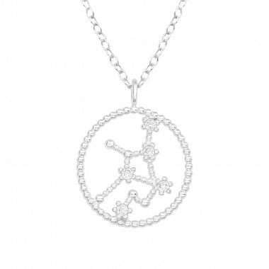 Virgo Zodiac Sign - 925 Sterling Silver Necklaces with Stones SD38850