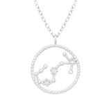 Scorpio Zodiac Sign - 925 Sterling Silver Necklaces with Stones SD38851