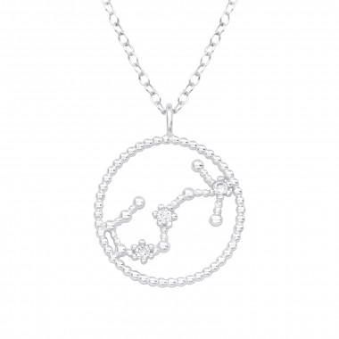 Scorpio Zodiac Sign - 925 Sterling Silver Necklaces with Stones SD38851