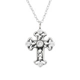 Cross - 925 Sterling Silver Necklaces with Stones SD38857