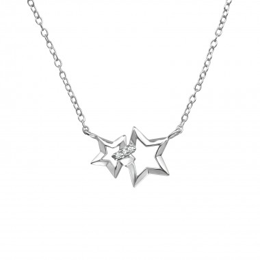 Star - 925 Sterling Silver Necklaces with Stones SD39183