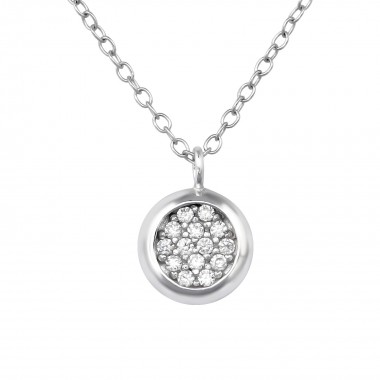 Round - 925 Sterling Silver Necklaces with Stones SD39229