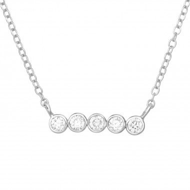 Bar - 925 Sterling Silver Necklaces with Stones SD39234