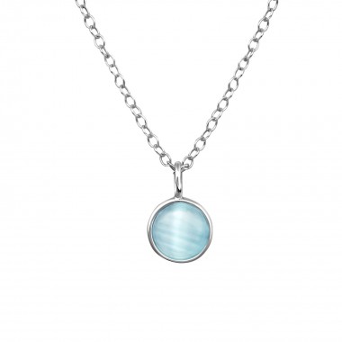 Round - 925 Sterling Silver Necklaces with Stones SD39237