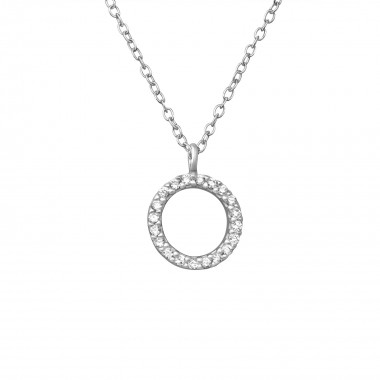 Circle - 925 Sterling Silver Necklaces with Stones SD39238