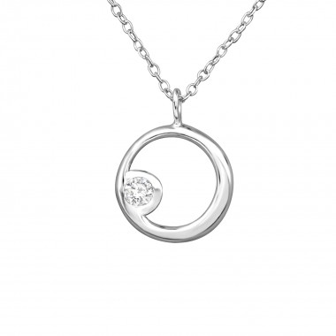 Circle - 925 Sterling Silver Necklaces with Stones SD39330