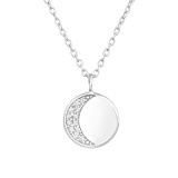 Moon - 925 Sterling Silver Necklaces with Stones SD39415