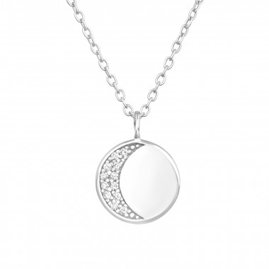 Moon - 925 Sterling Silver Necklaces with Stones SD39415