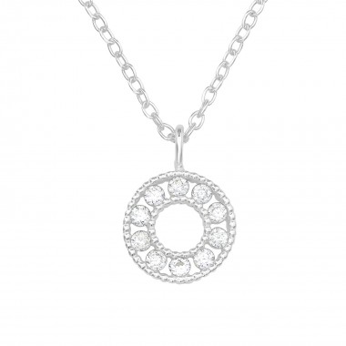 Circle - 925 Sterling Silver Necklaces with Stones SD39712