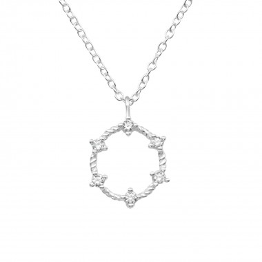 Wreath - 925 Sterling Silver Necklaces with Stones SD39784