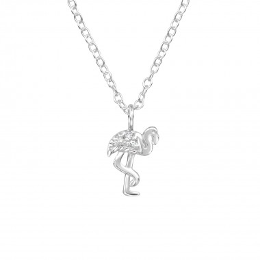 Flamingo - 925 Sterling Silver Necklaces with Stones SD39785