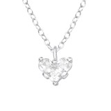 Heart - 925 Sterling Silver Necklaces with Stones SD39786