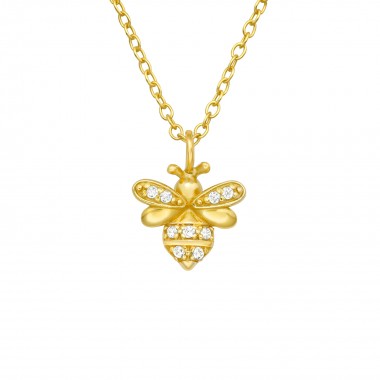 Bee - 925 Sterling Silver Necklaces with Stones SD40144