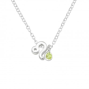 Leo Zodiac Sign - 925 Sterling Silver Necklaces with Stones SD40170
