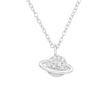 Saturn - 925 Sterling Silver Necklaces with Stones SD40171