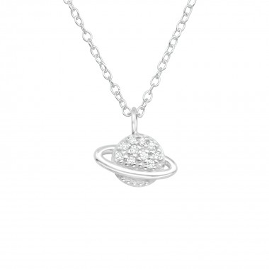 Saturn - 925 Sterling Silver Necklaces with Stones SD40171