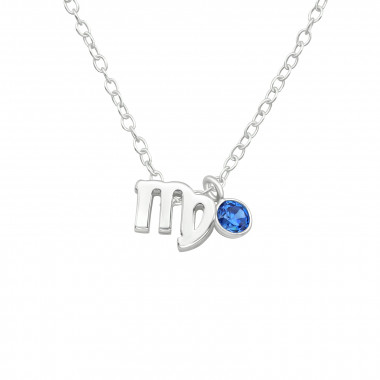 Virgo Zodiac Sign - 925 Sterling Silver Necklaces with Stones SD40173