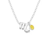 Scorpio Zodiac Sign - 925 Sterling Silver Necklaces with Stones SD40178