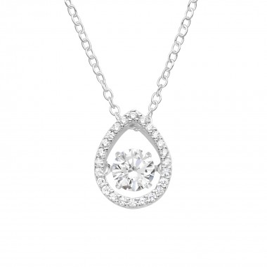 Pear - 925 Sterling Silver Necklaces with Stones SD40183