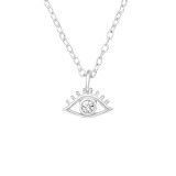 Evil Eye - 925 Sterling Silver Necklaces with Stones SD40188