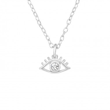 Evil Eye - 925 Sterling Silver Necklaces with Stones SD40188