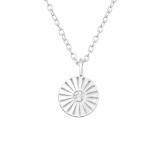 Round - 925 Sterling Silver Necklaces with Stones SD40195