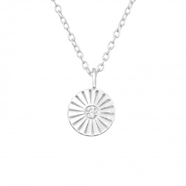 Round - 925 Sterling Silver Necklaces with Stones SD40195