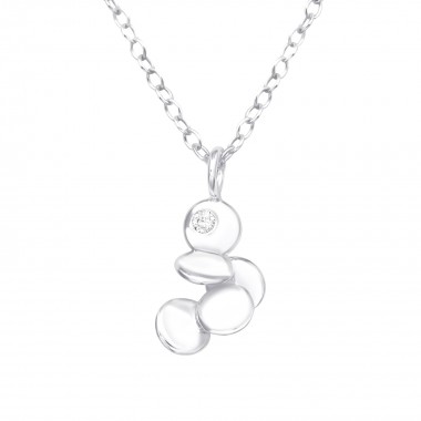 Abstract - 925 Sterling Silver Necklaces with Stones SD40200