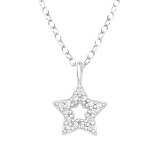 Star - 925 Sterling Silver Necklaces with Stones SD40230