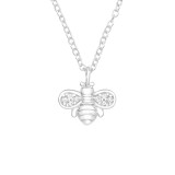 Bee - 925 Sterling Silver Necklaces with Stones SD40231