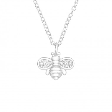 Bee - 925 Sterling Silver Necklaces with Stones SD40231