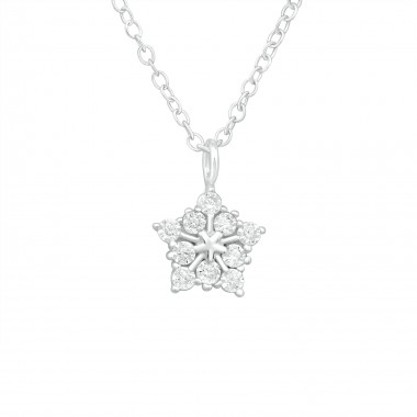Star - 925 Sterling Silver Necklaces with Stones SD40237