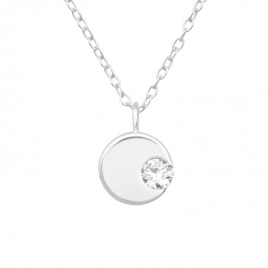 Round - 925 Sterling Silver Necklaces with Stones SD40245
