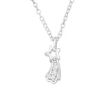 Shooting Star - 925 Sterling Silver Necklaces with Stones SD40416