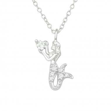 Mermaid - 925 Sterling Silver Necklaces with Stones SD40423